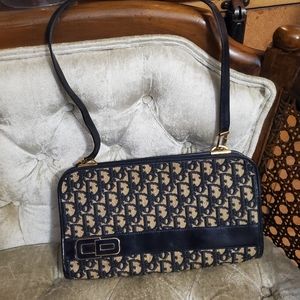 Authentic Vintage Rare Christian Dior navy blue shoulder/clutch bag